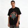 Vintage Rose Dagger Traditional Tattoo Print Casual Tee Pure cotton T-shirt