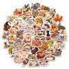 50 Wheat Ears Thanksgiving Stickers Autumn Harvest Festival Celebration Thanks Giving Decorative Doodle Stickers