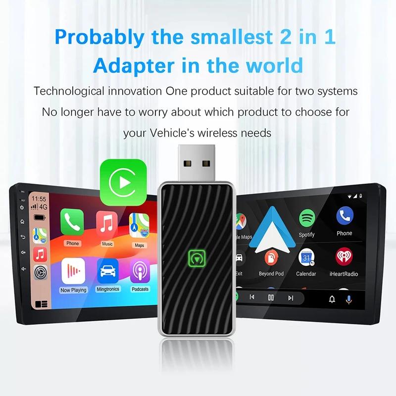 CFL1 2in1 Wireless CarPlay Android Adapter USB Dongle Smart Mini Box Plug And Play For Mercedes-Benz E-Class W124 W210 W211 W212 W213