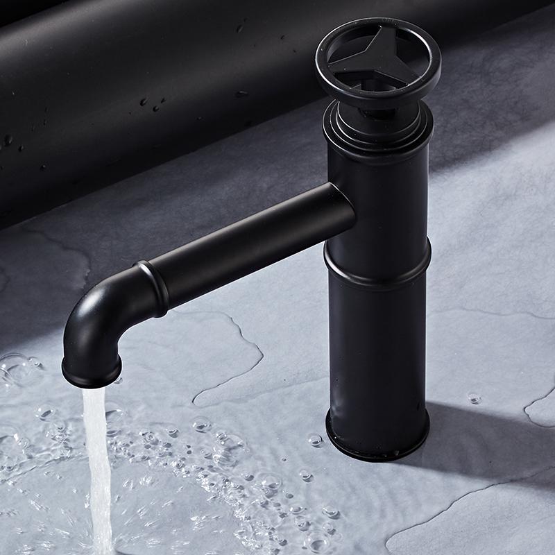 

BAKALA black color basin tap Brass brass balck faucet Bathroom Sink Lavatory Basin Faucet black mixer tap