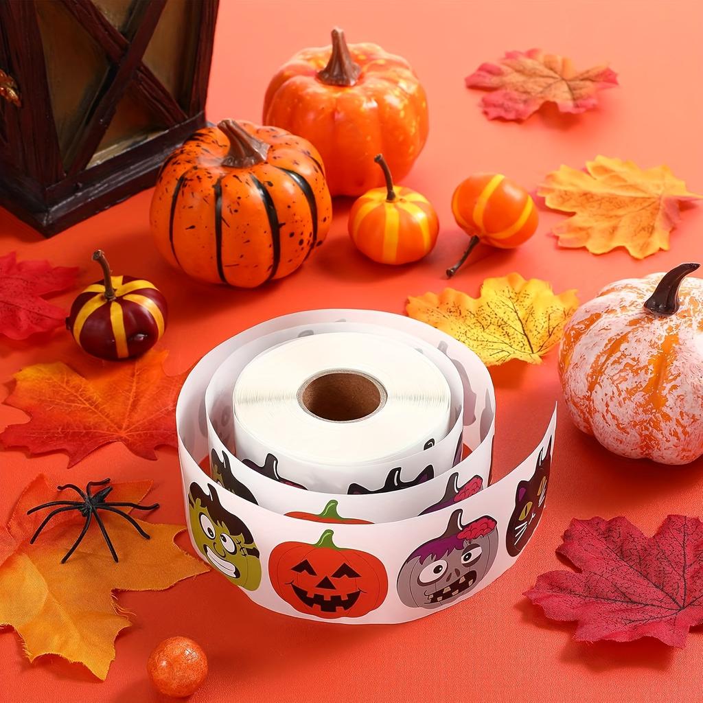 Halloween Horror Kürbis Aufkleber - 8 einzigartige Kürbisdesigns für Umschläge, Wasserflaschen, Handyhüllen, Journals & DIY Dekorationen