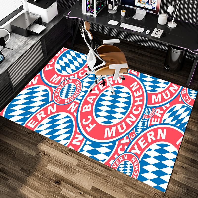 1Pc Football Team Cartoon Print Carpet High Quality Comfortable for All Seasons, Home Decor
