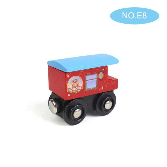 Small Wooden Scene Car Toys Magnetic Train Toy Truck Fit All Kinds Wooden Railway Train Track Children Gifts