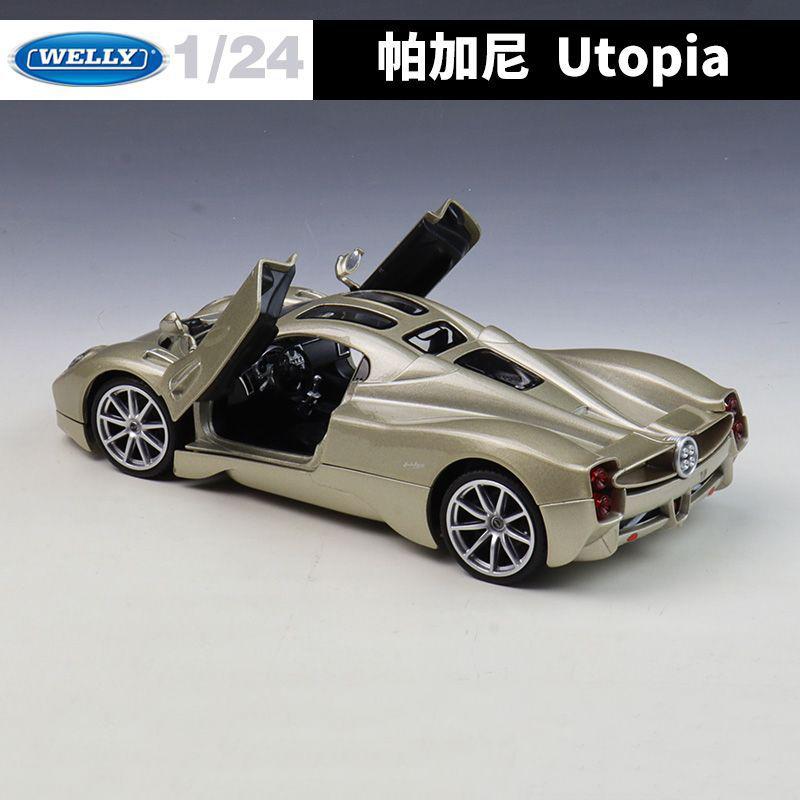 Welly 1:24 Pagani Utopia Alloy Sports Car Model Diecast Metal Track Racing Vehicle Car Model Simulation Collection Kids Toy Gift