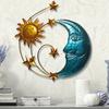 Mond Gesicht Sonne Stern Dekoration Home Office Wohnzimmer Badezimmer Indoor Outdoor Metall Wandkunst Hängende Ornament Anhänger Eisen Handwerk