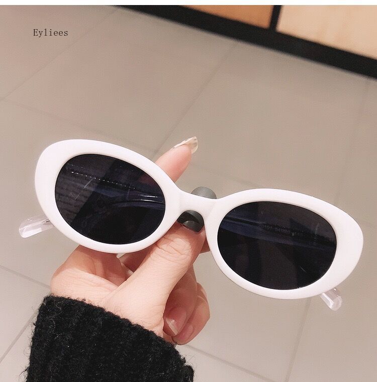 Vintage Oval Sunglasses for Women Trendy Punk Style Frame Shades Luxury Designer Fashion UV400 Protection Eyewear