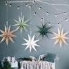 5pcs Multicolored Paper Star Decorations for Christmas, Suitable for Festive Hanging Ornaments, Store Celebration Decorations