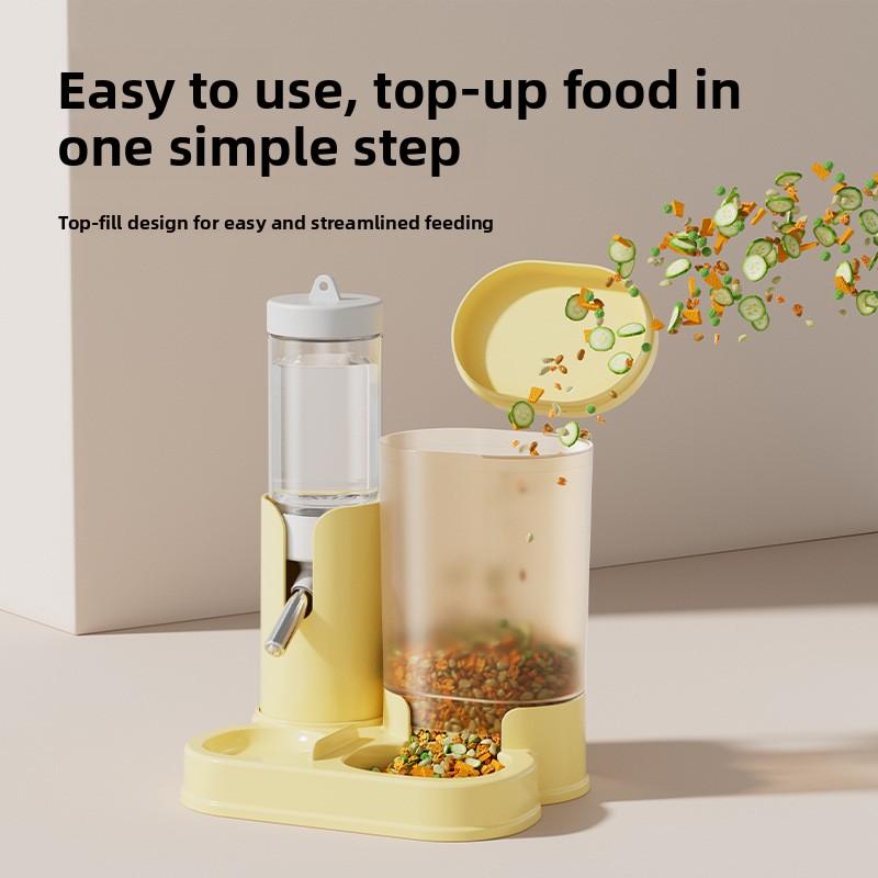 New Hamster Feeding and Water Feeder, Ball Water Bottle, Automatic Drinking Water Two-in-one, Totoro Integrated Feeding Device