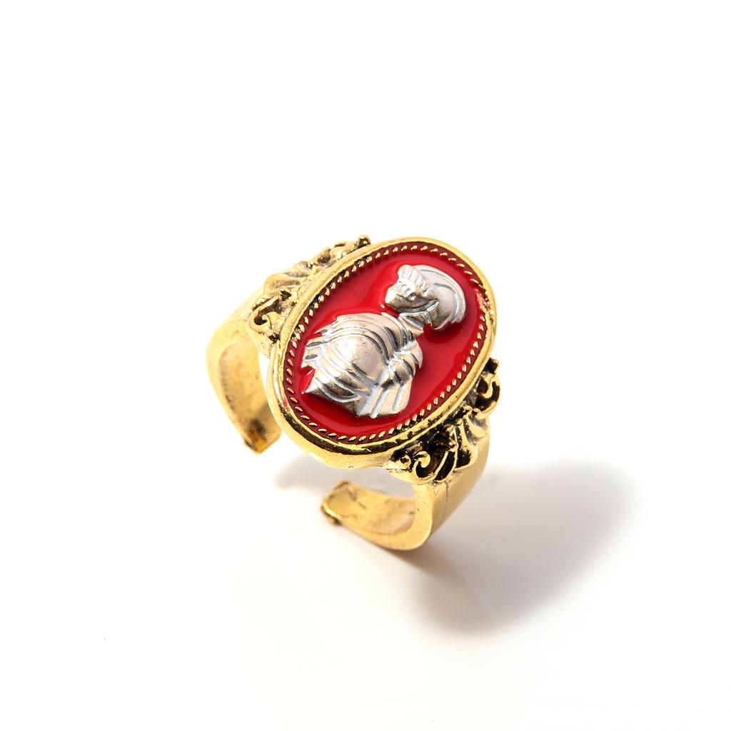 Anello delle Anime Anelli Regolabili Pietra Preziosa Cloranzia Metallo Anello di Crisantemo per Donne Uomini Gioielli Cosplay Accessori Regalo