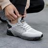 Summer Men's Shoes  Mesh Breathable Shoes Men's Trendy Versatile Flat Bottom Casual Lace Up Training Sports Shoes