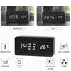M-Modern-Wooden Digital Clock LED Clock With Temperature Desk Decorating Bedroom Decoration Table Decorations