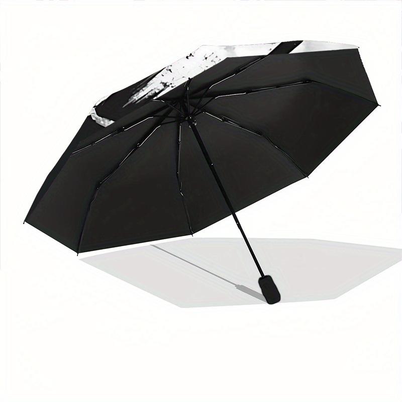 Metal Music KISS Band Automatic Open/Close Umbrella Folding Umbrella,Portable Compact Perfect Gift for Birthday, Christmas0809205