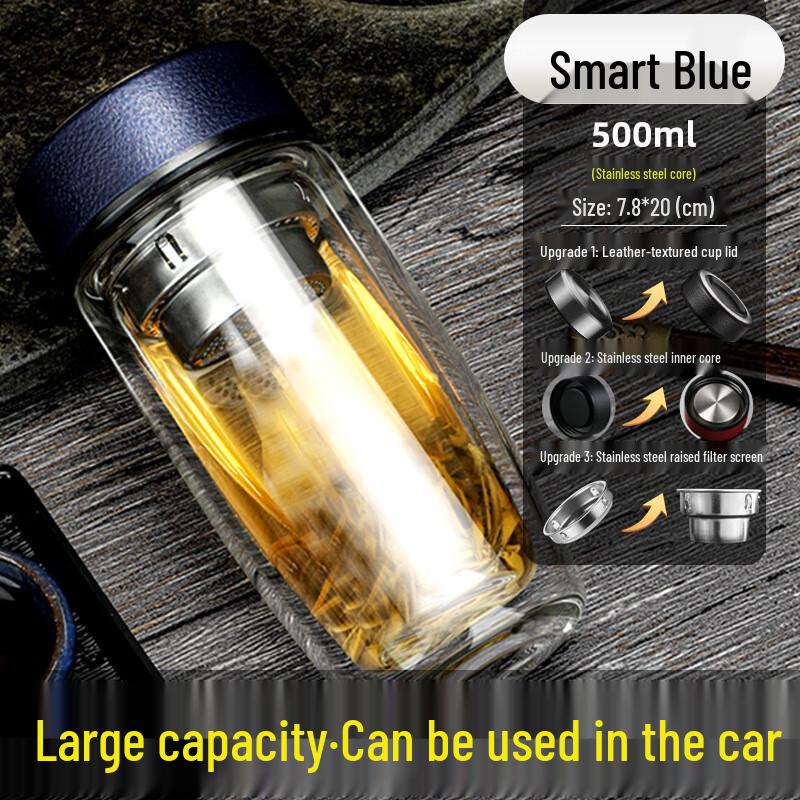 MINGHUI Classic Double-Layer Glass Tumbler