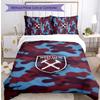Set Lenzuola Stampato West Ham United Football 3 Pezzi, Comodo Set Copripiumino per Camera da Letto Amico della Pelle