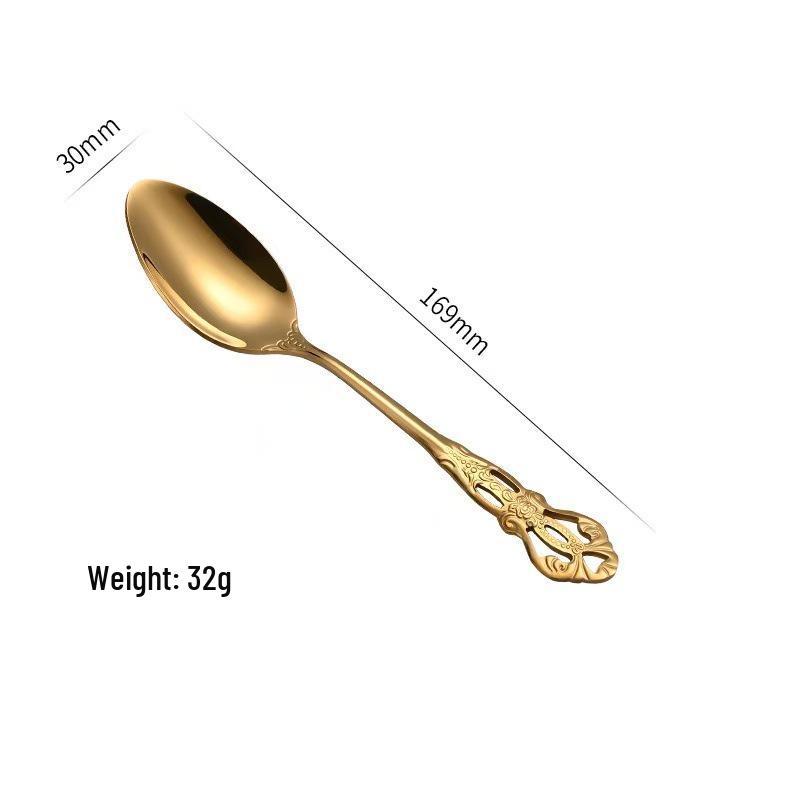 Königspalast Geprägtes Edelstahl-Besteckset: Messer, Gabel, Löffel - Elegante Esskollektion