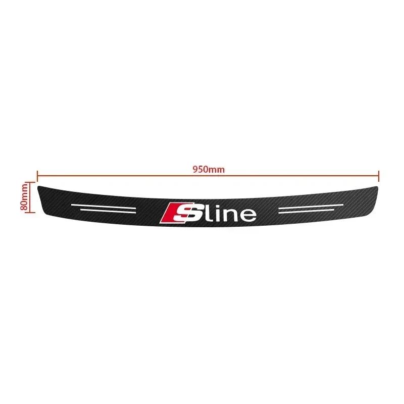 Car Tail trunk Rear Bumper Protector Carbon fiber Sticker For q2 Sline TT A1 A2 A3 A4 A5 A6 A7 A8 8P B6 B7 Q3 Q5 Q7 Car Goods