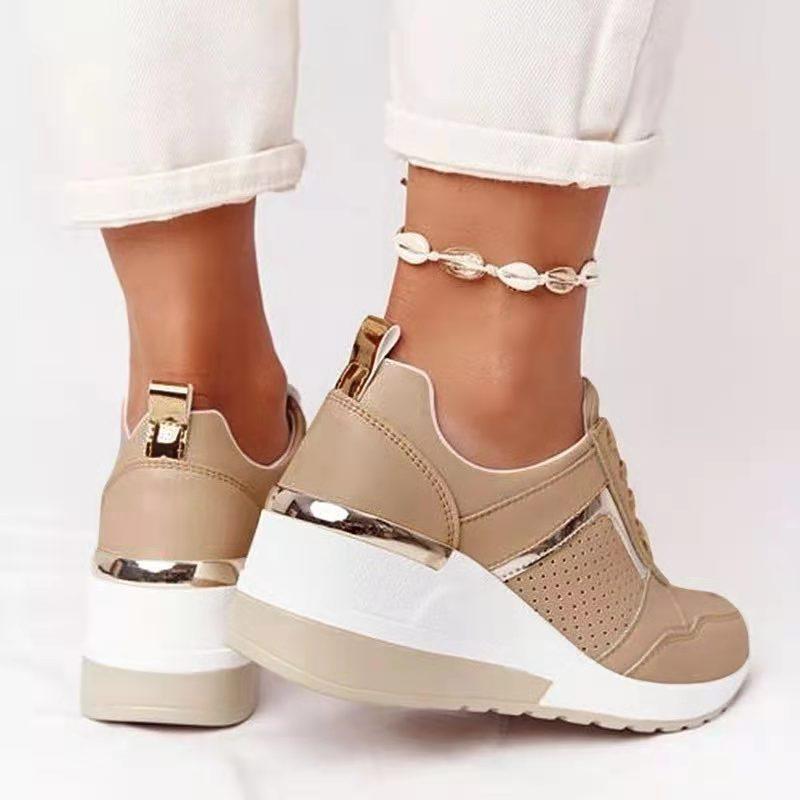 Women Sports Casual Shoes New Style Fashion Wedge Heel Thick Bottom Casual Sports Women's Single Shoes