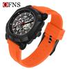 Oufanni Men's Waterproof Luminous Skeleton Quartz Wristwatch with Calendar