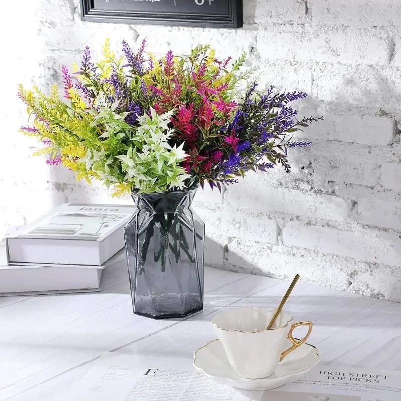 1-10PCS Lavender Artificial Flowers Faux Plants Greenery Wedding Celebration Home Decor Accessories Ornaments Arrangements