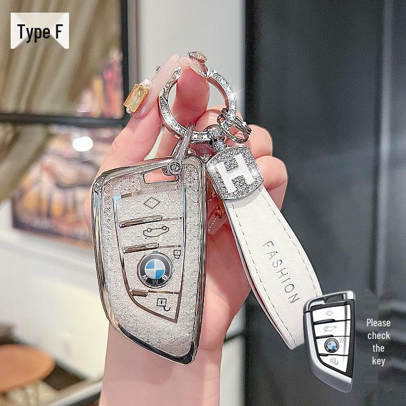 Compatible Key Cover for BMW: 5, 3, 7, 1 Series & X1, X2, X3, X5, X6, X7 Models (530, 525, 320li)
