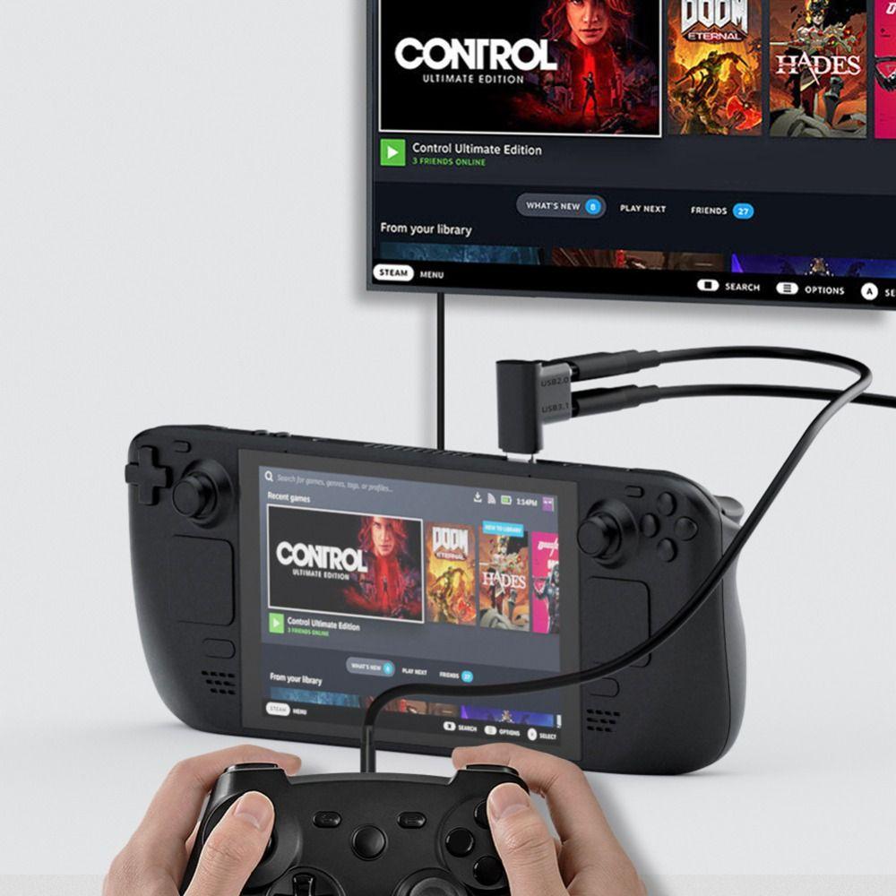 Connector 2 In 1 USB C Adapter Fast Charging Adapter 90 Degree USB C Extender Right Angle Converter