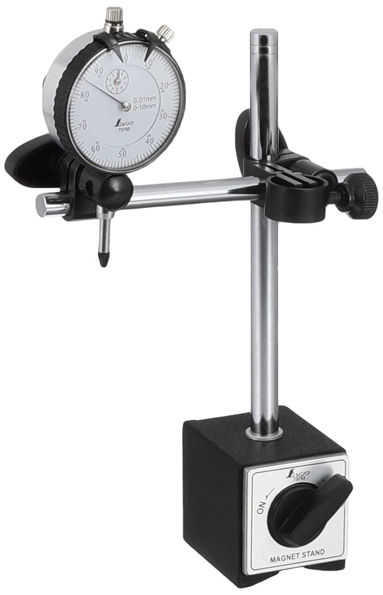

Shinwa Sokutei Dial Gauge Standard Type Magnetic Stand Set 50252 A-2 срібний