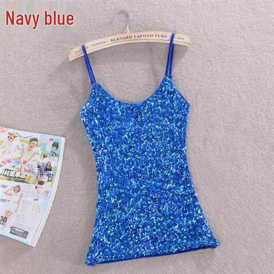 New Slimming Sequin Tank Top Camisole - Women's Versatile Base Layer Vest
