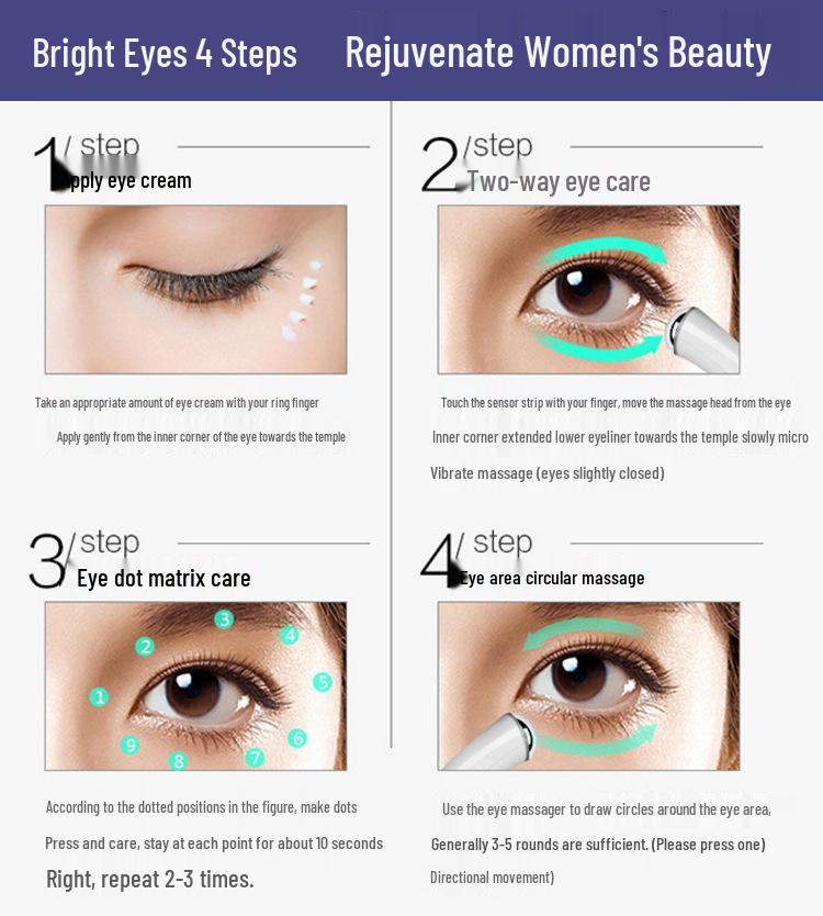 Electronic Eye and Lip Beauty Massager Device