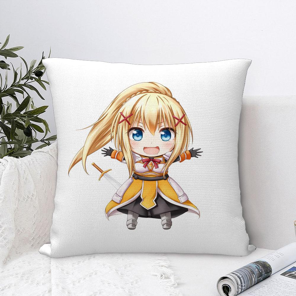 Nouă Husă de Pernă Anime K-Konosuba Decorativă pentru Canapea Acasă Imprimată pe Două Fețe Pernă Pătrată Plush pentru Aruncat Huse Decorative pentru Pernă