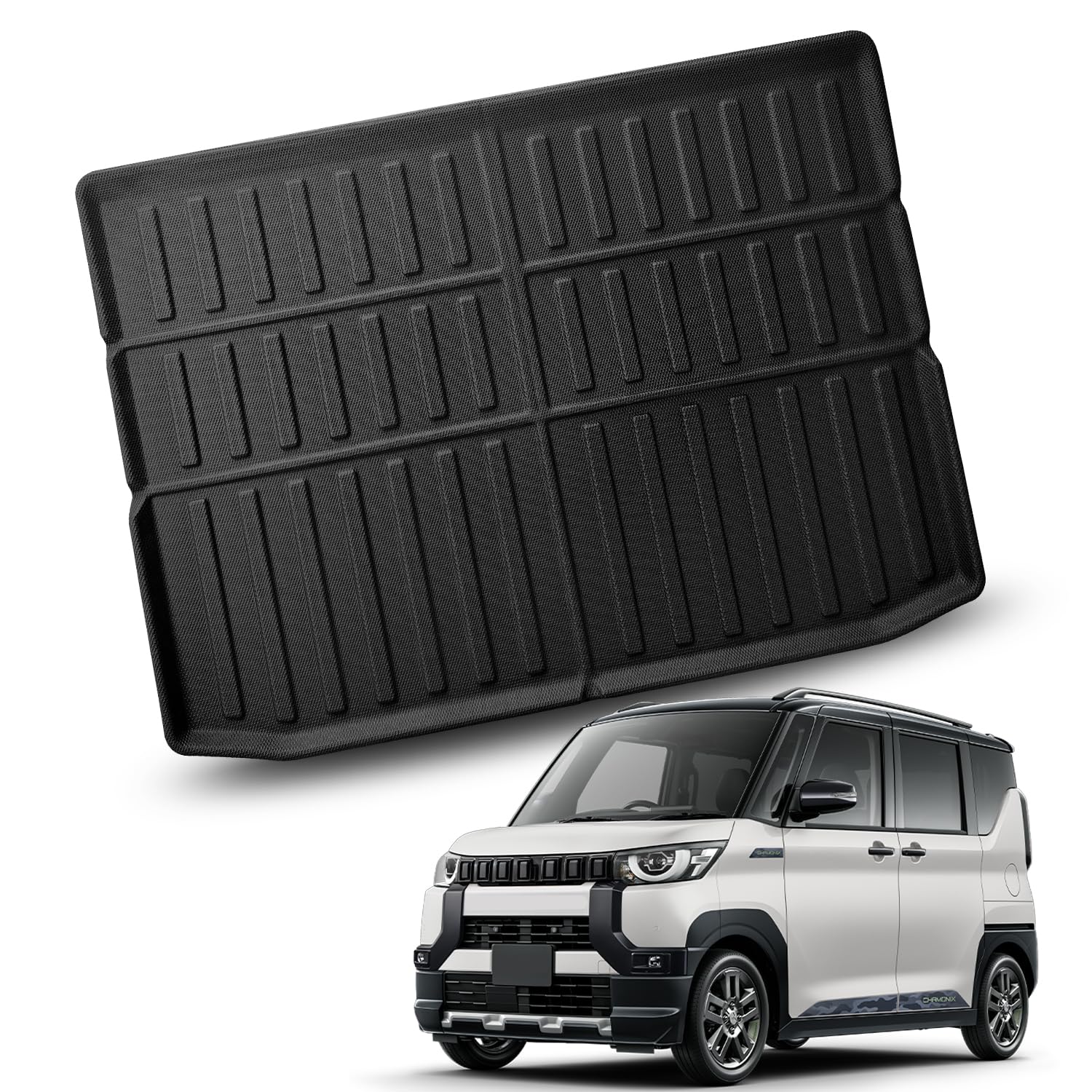 

ASZSK Luggage Mat for 2023 Mitsubishi Delica Mini This 3D waterproof TPE luggage mat is easy to install and perfect for protecting your luggage