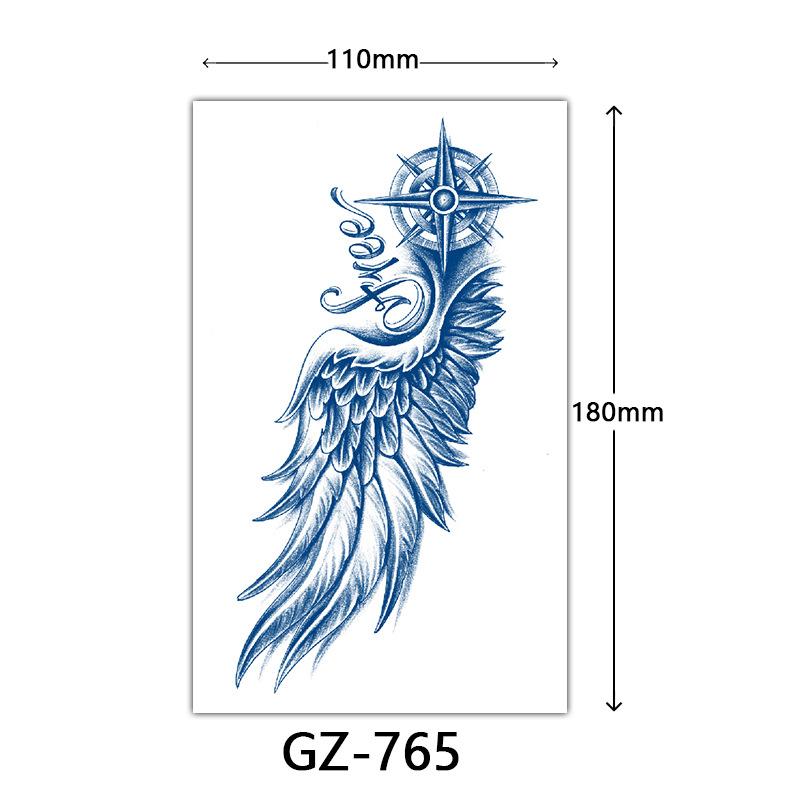 Tattoo-Aufkleber mit Fruchtsaft, Tattoo-Aufkleber mit Kräutern, semi-permanente Tattoo-Aufkleber mit englischen Buchstaben