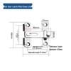 Black Stainless Steel 90° Latch for Small Doors: Anti-theft Right Angle Sliding Door Hasp Lock.