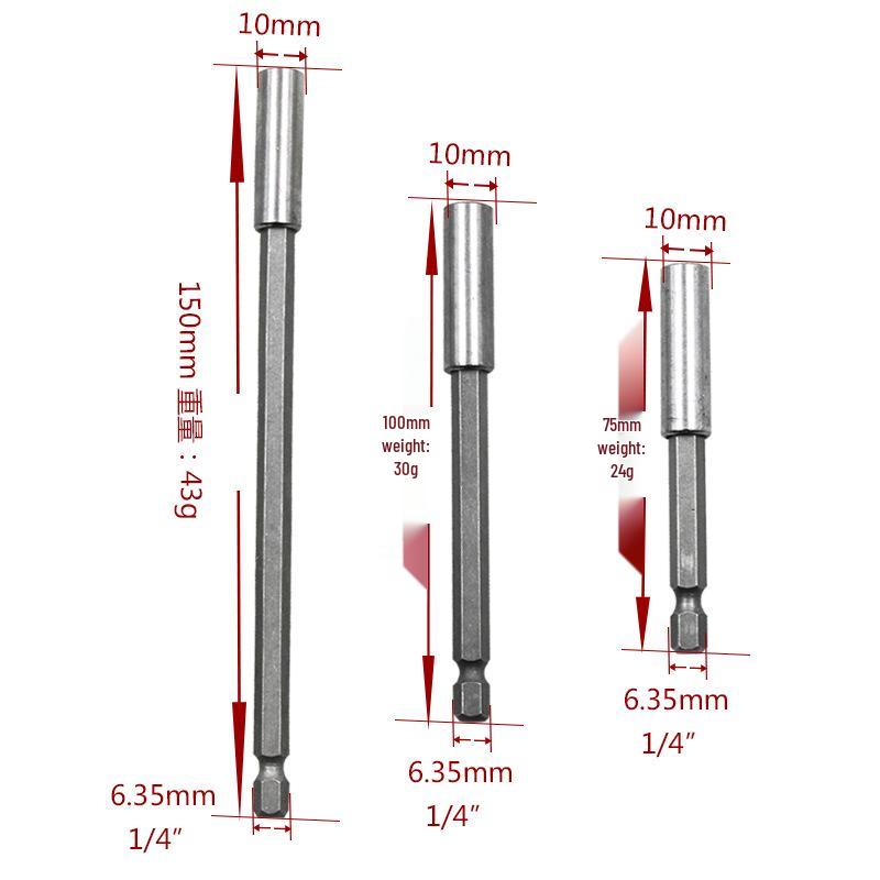 1/4" Magnetischer Elektrischer Schraubendreherbit & Bohrerverlängerungsstangenadapter (6,35 mm)