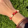 3D Fruit Beaded Bracelet Hypoallergenic Resin Hand Chain for Women Summer Seaside Trip Jewelry Accessories