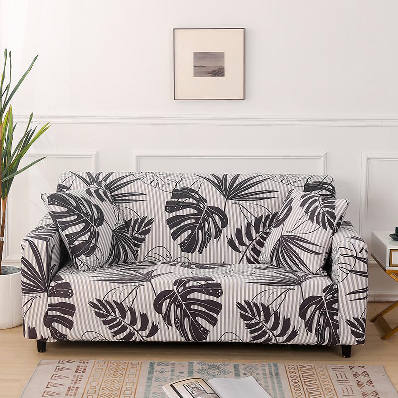 Floral Printed Elastic Sofa Cover for Living Room Chair Cover Protector Purchase Two Separate Covers to Your Whole L-shaped Sofa