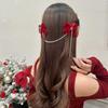 Elegant Pearl Bow Tassel Hair Clip Solid Velvet Hair Claw Children Princess Best Hairpins New Fashion Beauty Hair Accessories