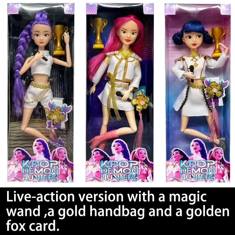 Kpop Demon Hunters Action Figure - Beautiful Princess Rumi Mira Zoey - DIY Plastic Toy for Girls - Kids Birthday Gift