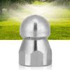 Strong Power Stainless Steel Pipe Nozzle 3/8 Inch High Pressure Drain Cleaner 1 Front 3 Rear Female Thread Spray Head Washer Use