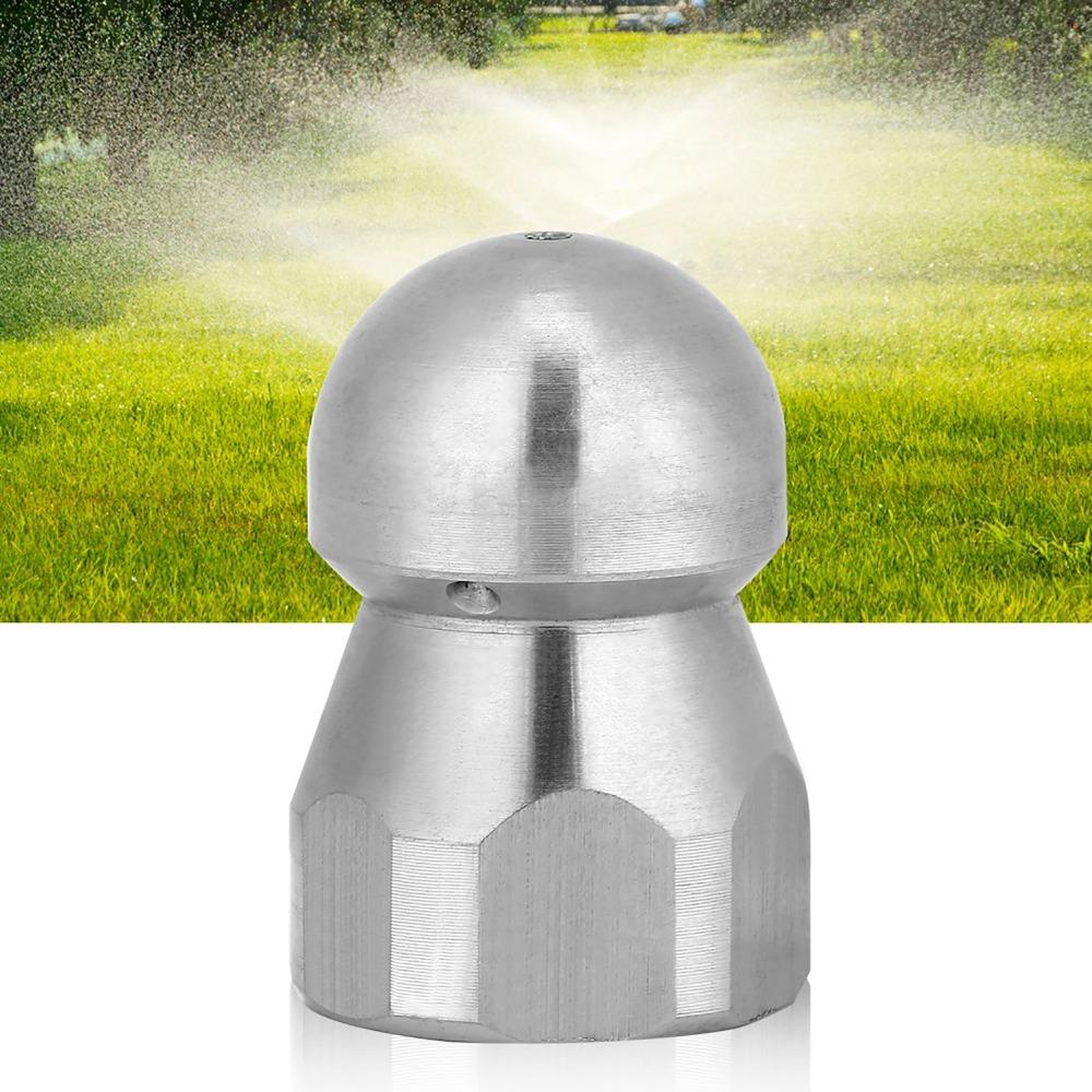 Strong Power Stainless Steel Pipe Nozzle 3/8 Inch High Pressure Drain Cleaner 1 Front 3 Rear Female Thread Spray Head Washer Use