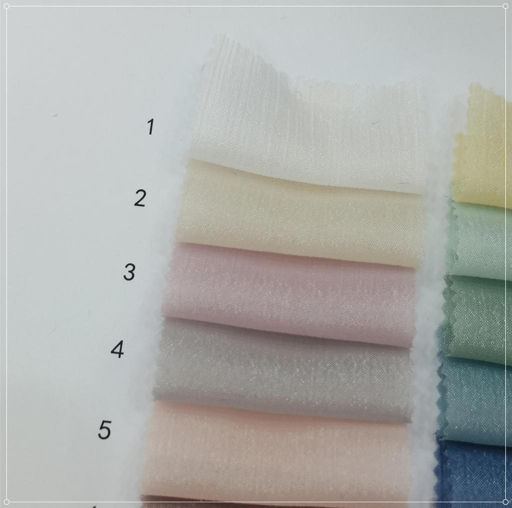 Shimmering Silk Chiffon Hanfu Skirt with Diamond Crinkled Silver Threads – Chinese Style Spring/Summer Women's Clothing Fabric