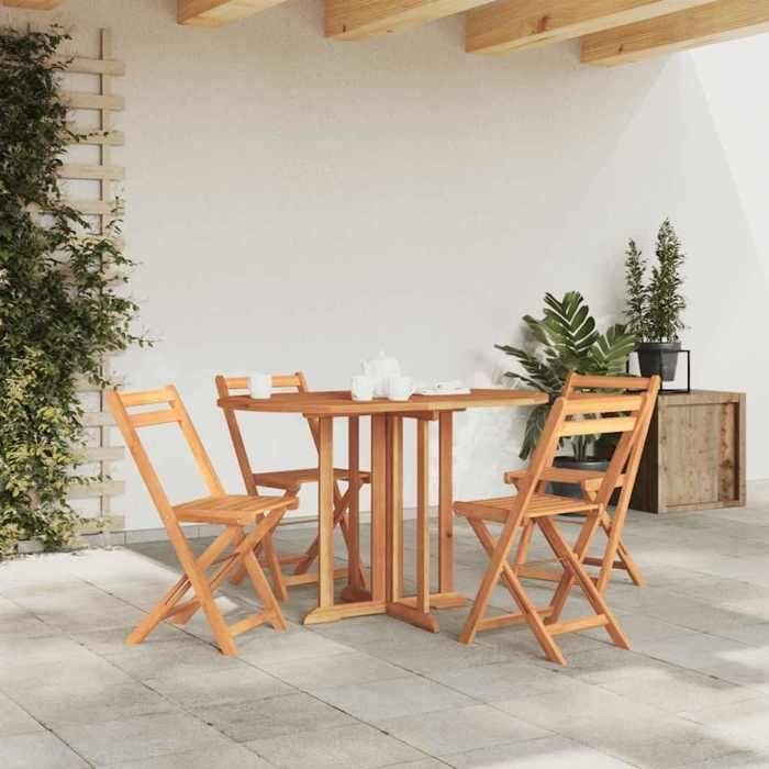 VidaXL Table pliable de jardin papillon 120x70x75 cm Bois teck solide