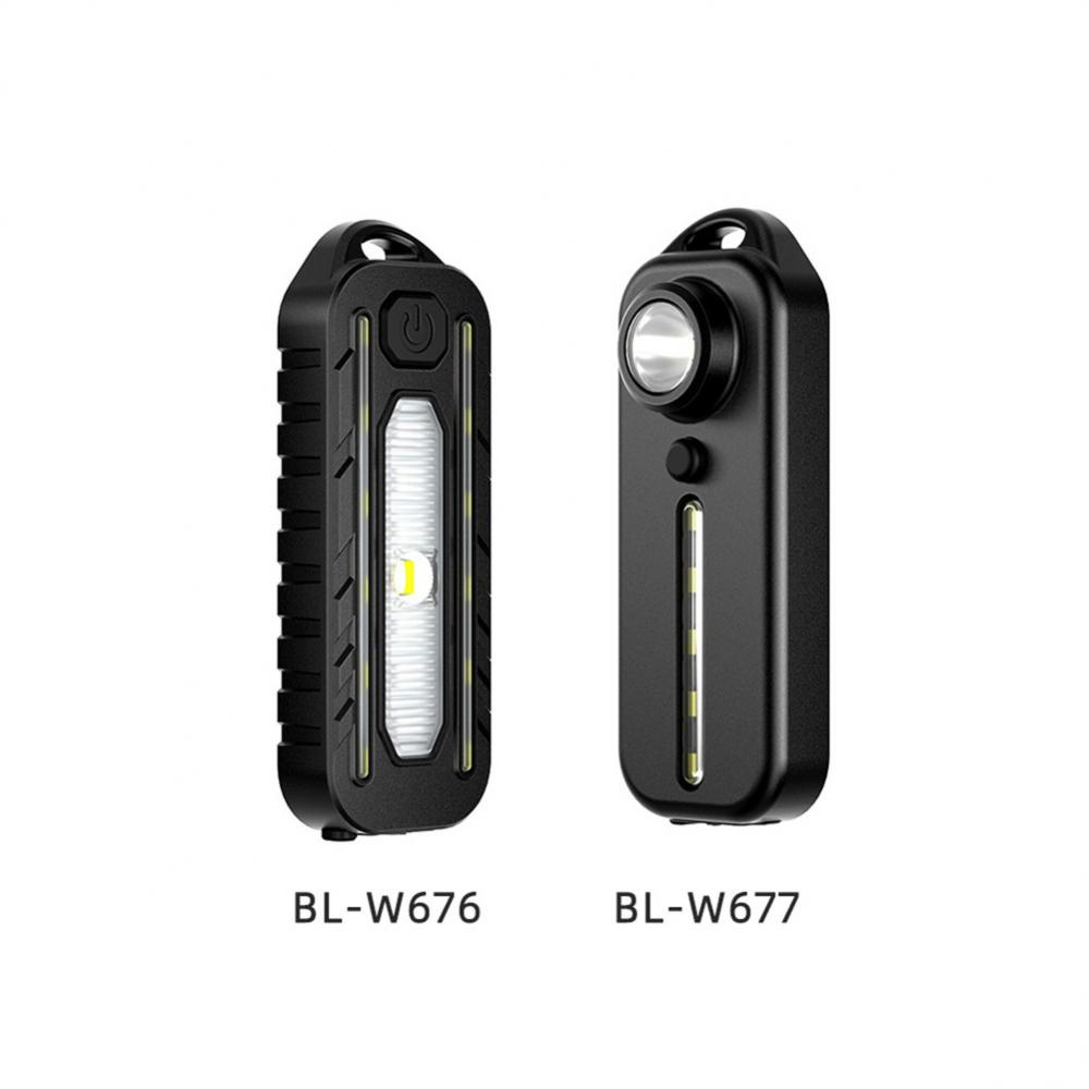 Mini Thin Flashlight Police Shoulder Light USB Type-C Rechargeable Taillight Helmet Lamp Keychain Light