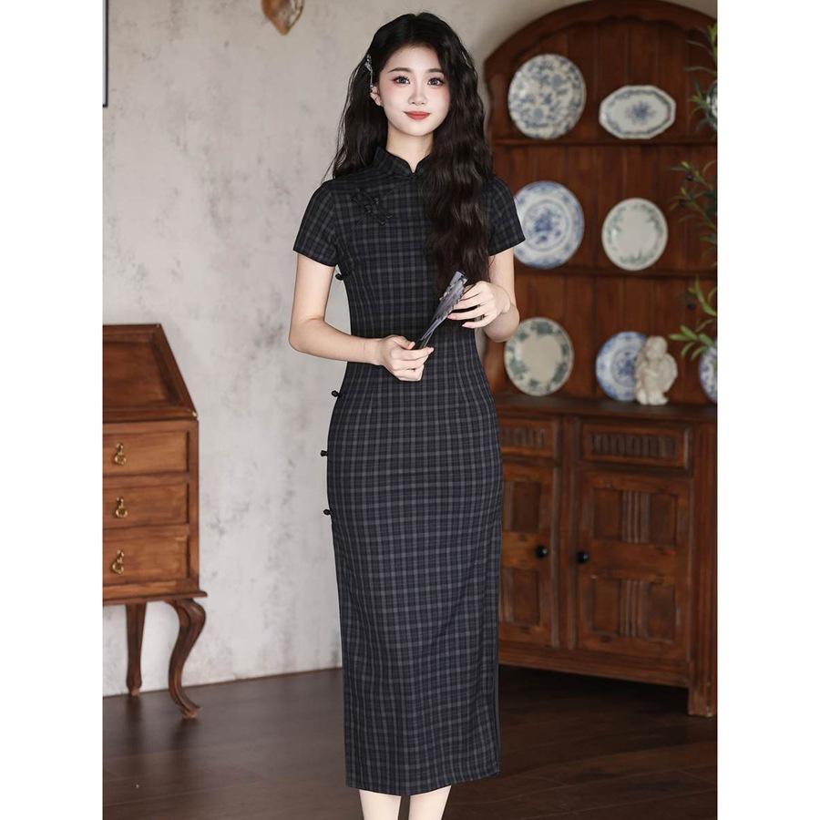 New Chinese national style retro small cheongsam improved young 1011 spring and summer literary cheongsam skirt high sense