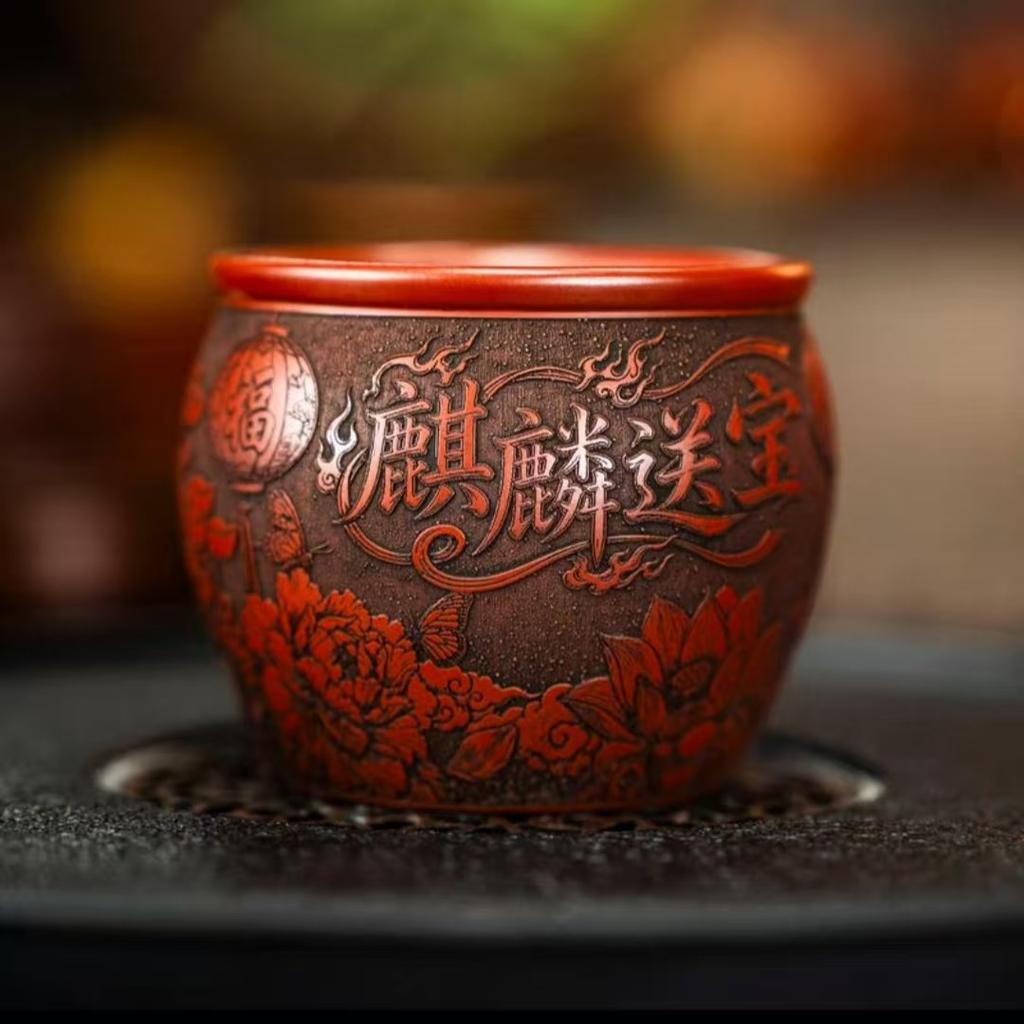 160ml Yixing Purple Clay Kirin Teacup Creative Tea Bowl Jug Tea-tasting Smelling Cup Jianzhan Master Cups Household Drinkware