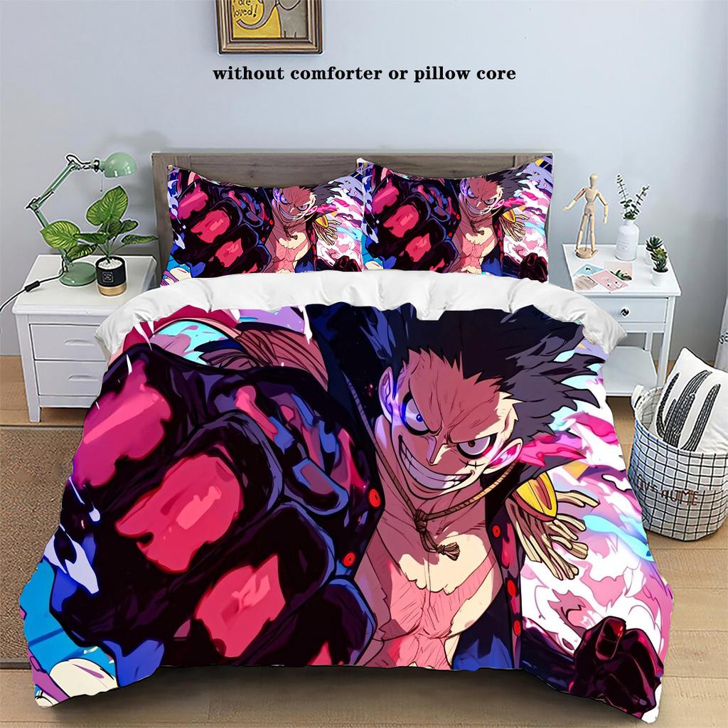 One Piece five Range Luffy Bedding Set Duvet Cover Bed Set Quilt Cover Pillowcase Comforter king Queen Size Adult Bedding Set