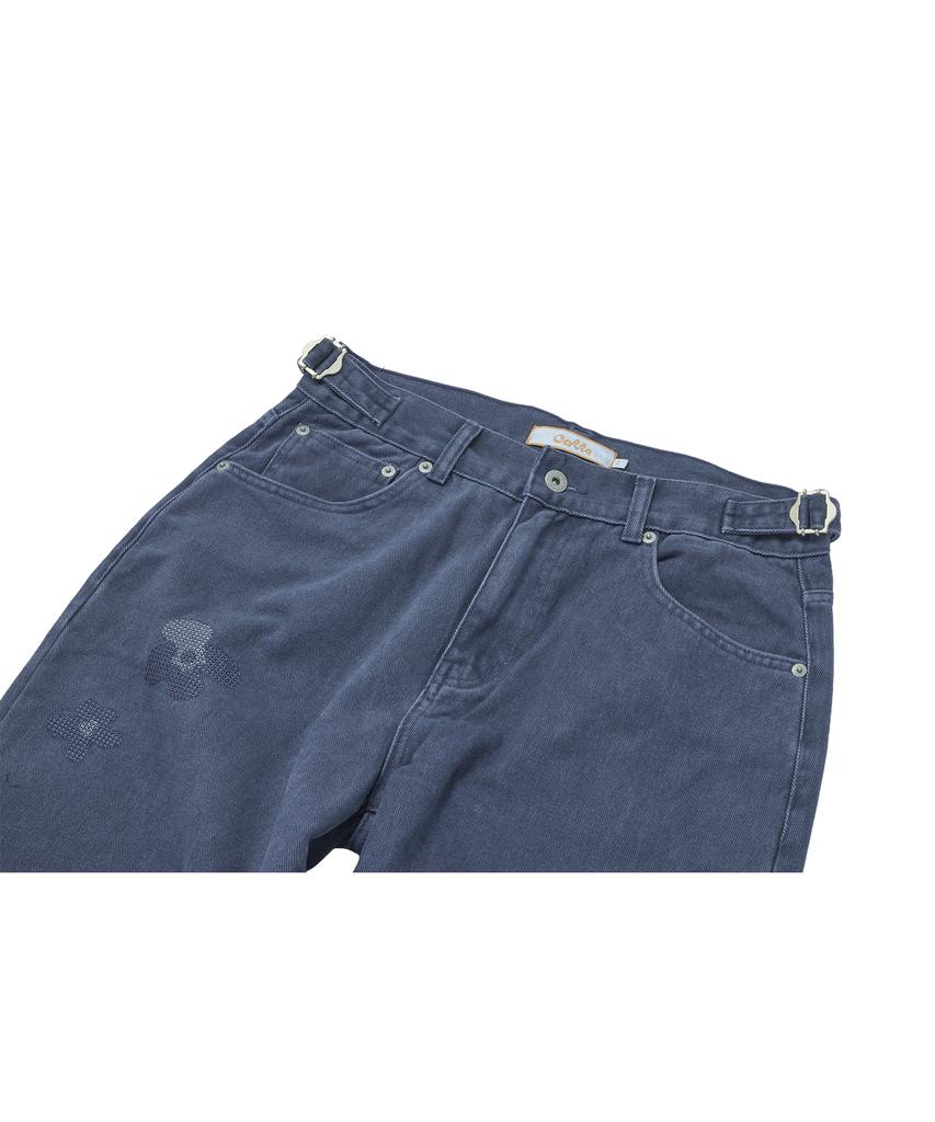 Kkotte Pixie Garden Garment Washed Pants (Blue)