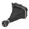 6 Speed Manual Gear Shift Knob Gaiter Boot Cover Kit Car Accessories Replacement for A5 2005‑2010 Black Cap