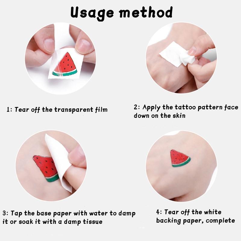 Trendy Unisex Sticker Toy Tattoo Sticker Little Fresh Arm Cute Watch 10Pcs set Waterproof Children's Set Face INS Cartoon