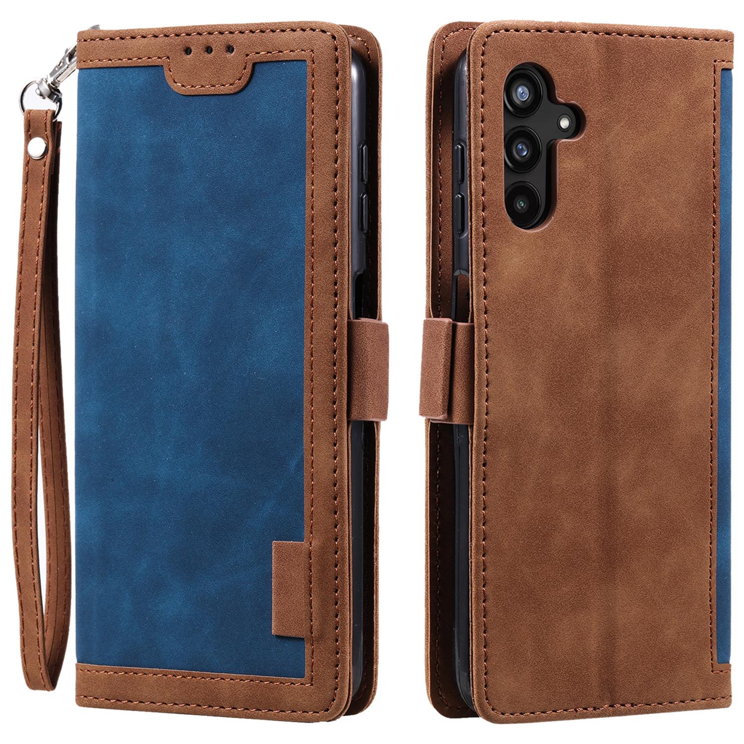 

For Samsung Galaxy A16 5G/A16 4G Wallet Case RFID Blocking Stand Leather Phone Cover Blue