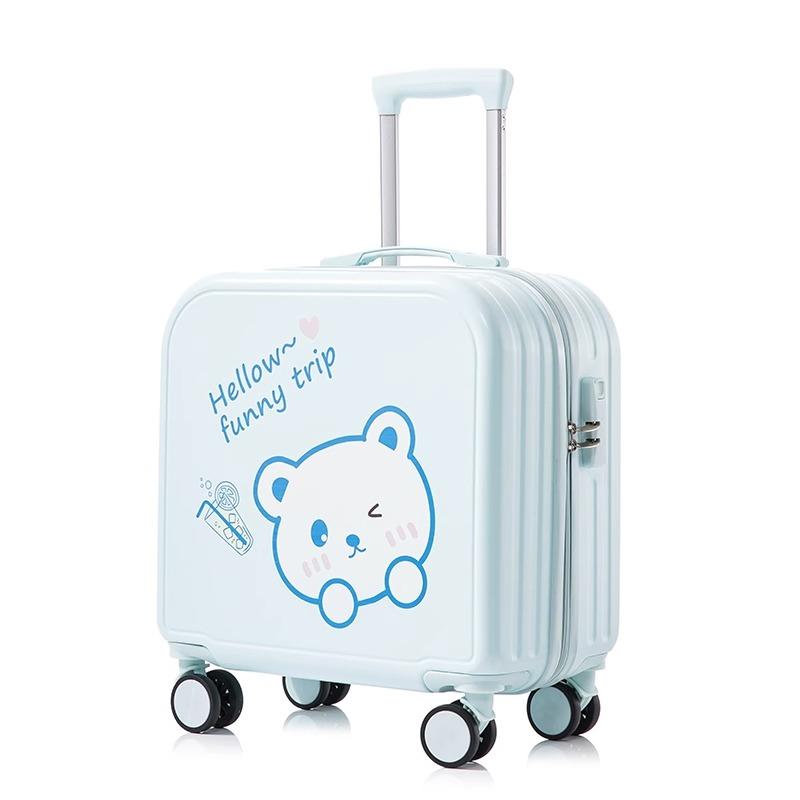 Child Luggage Girls Small Leather Suitcase Handbags Password Set Suitcases 2024 New Cute Cabin Trolley Case